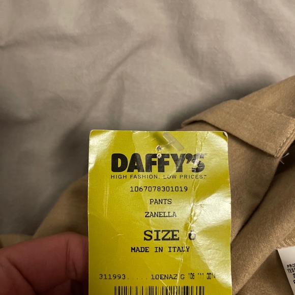 Zanella Straight Leg Dress Pants Flat Front Beige - Picture 8 of 8